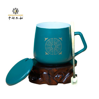 Стиль медицины традиционного китайского кофейной чашки штейна 7x9cm многоразовый керамический с ложкой
