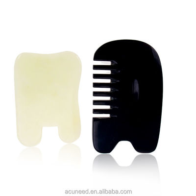 качество  Class II Buffalo Horn Jade Guasha Tools Set with oil Massage Фабрика