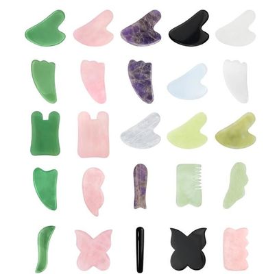 GB 2024-2016 Safety Standard Irregular Jade Guasha Tools 1 Piece Suitable for Therapeutic Massage and Wellness Practices